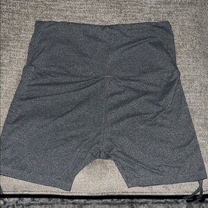 High-Waist Women's Athletic Shorts — Charcoal Gray